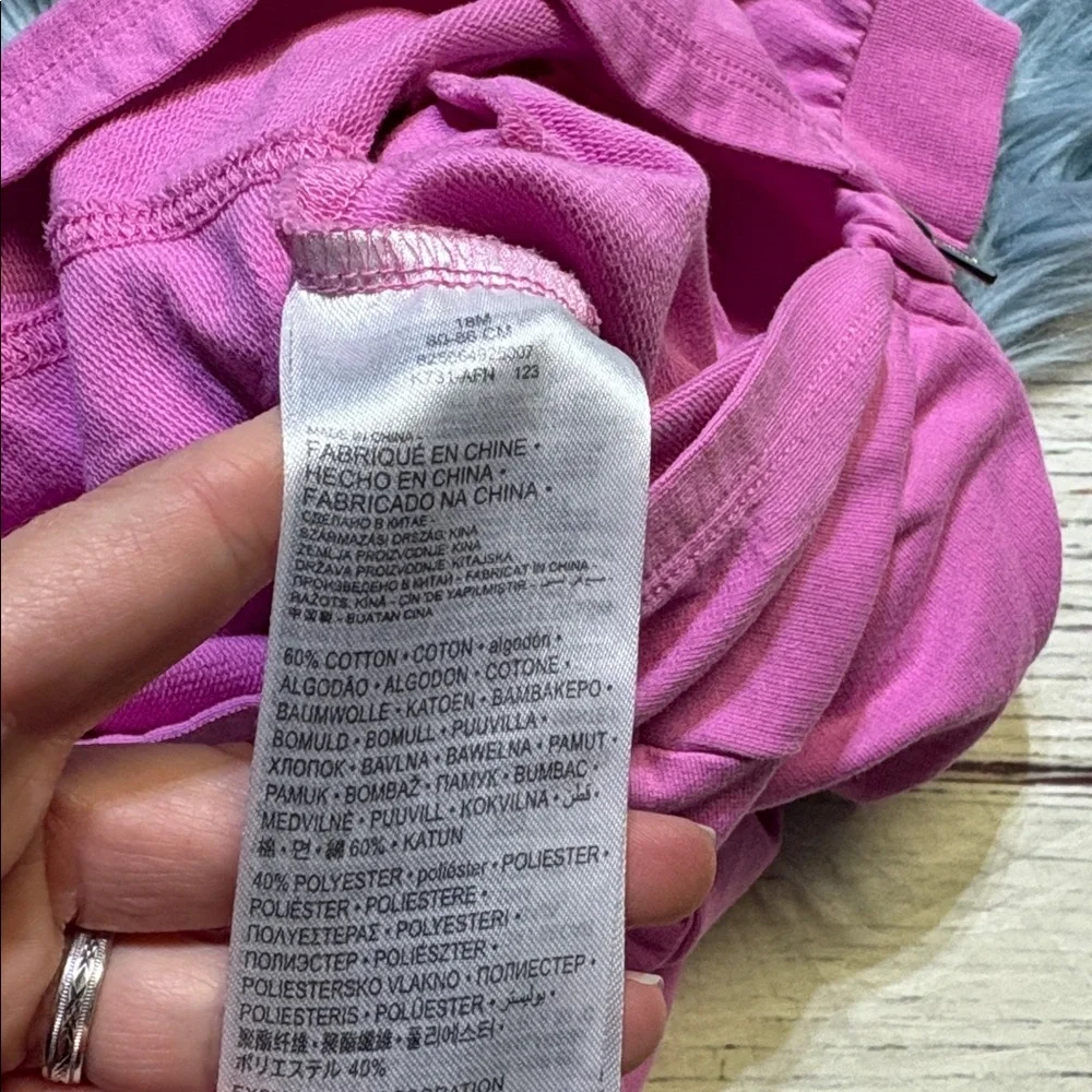 Nike Girls Pink Hooded Onsie Sz 18M
